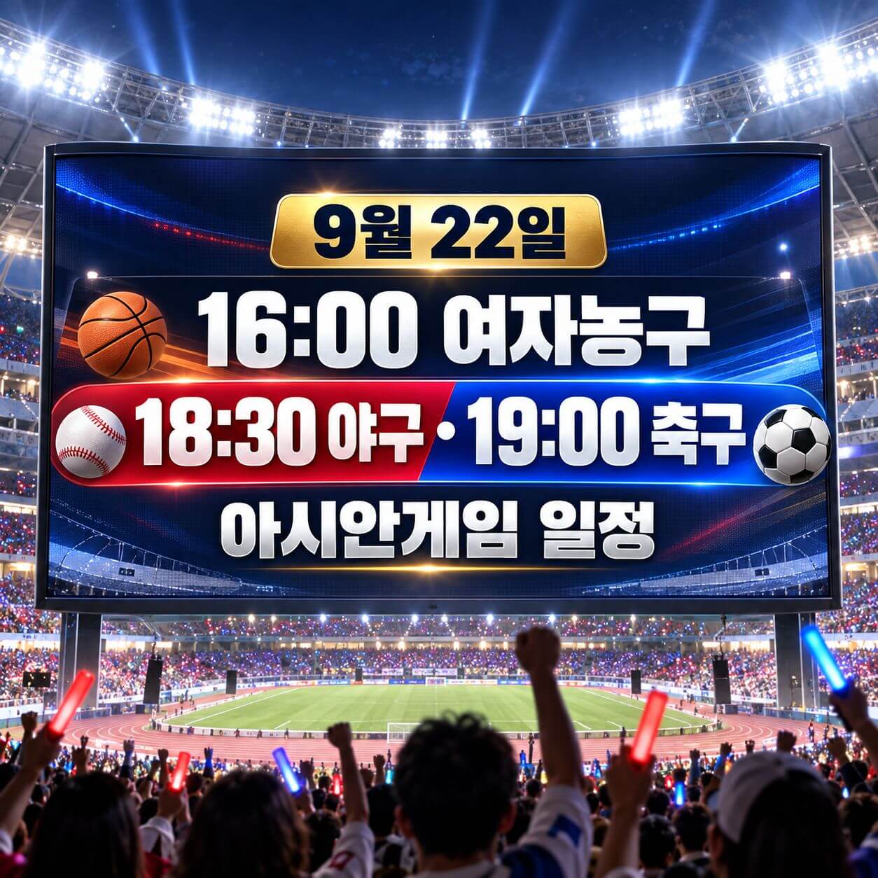 아시안게임 일정