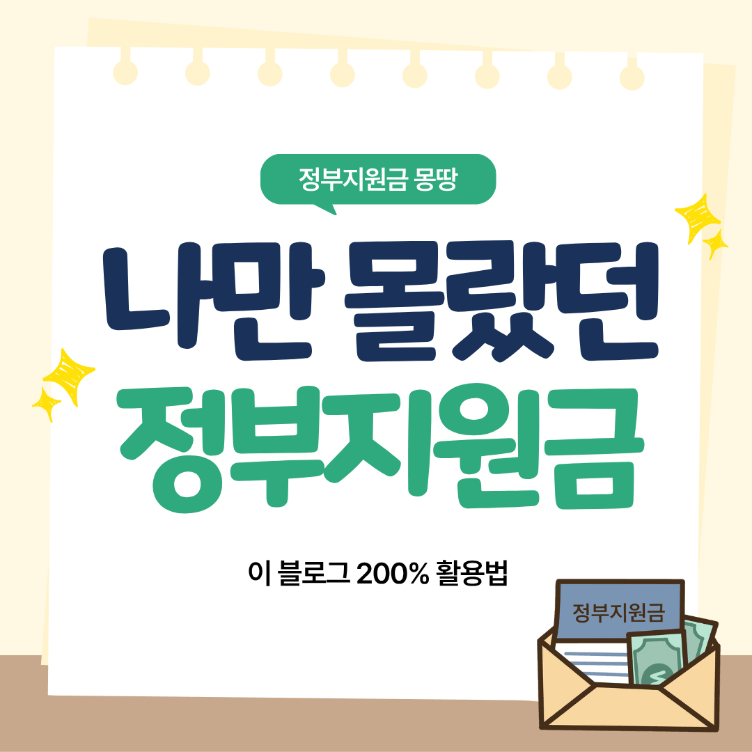 나만 몰랐던 정부지원금